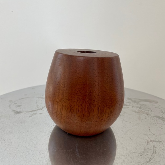 Set of three wooden candle holders - Picture 5 of 6